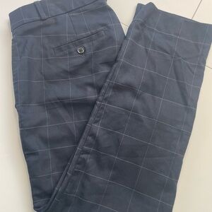 Banana Republic Dark Blue Plaid Pants